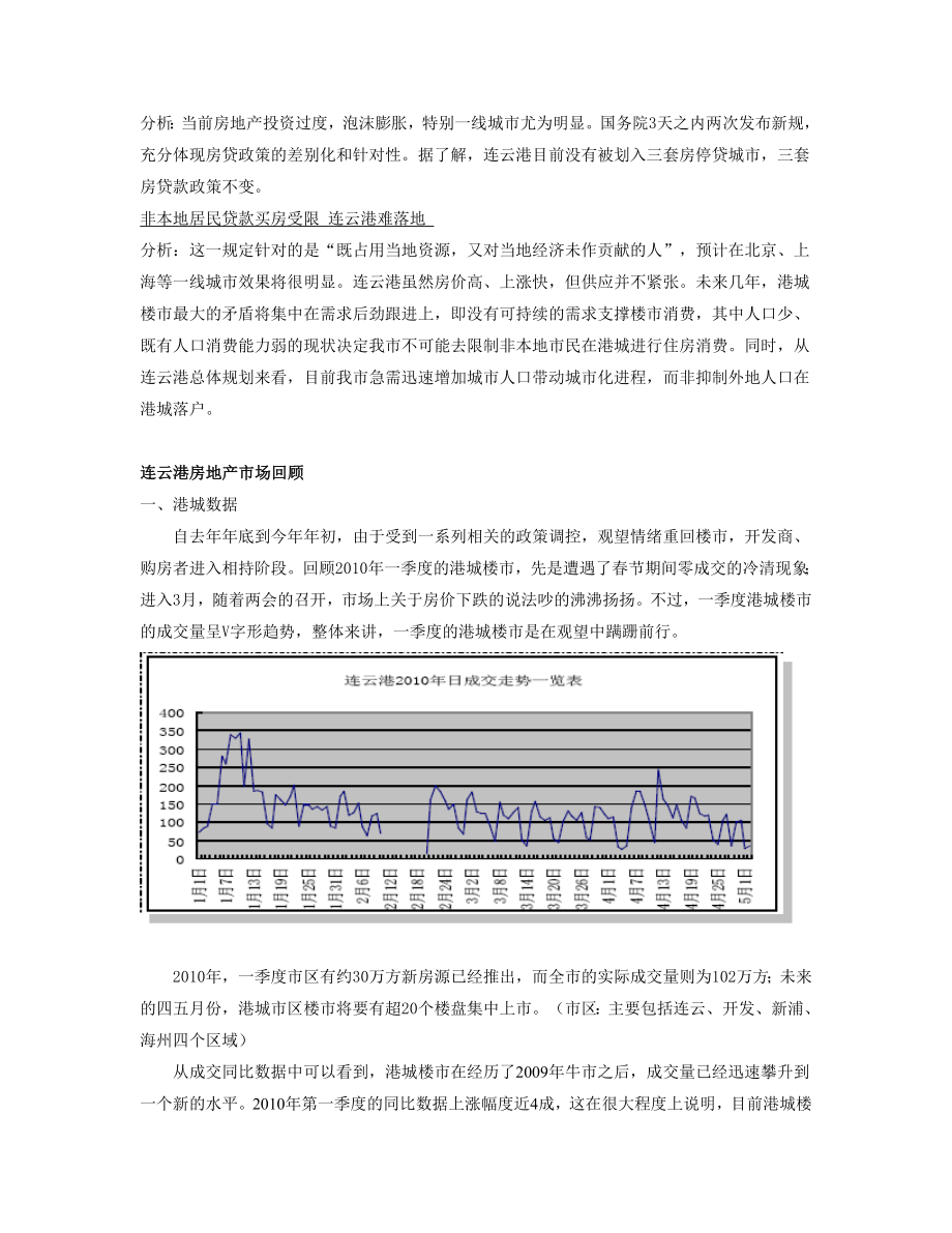 连云港XXXX年上半年市场分析报告.docx_第3页