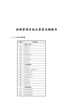 档案管理系统业务需求规格书.doc