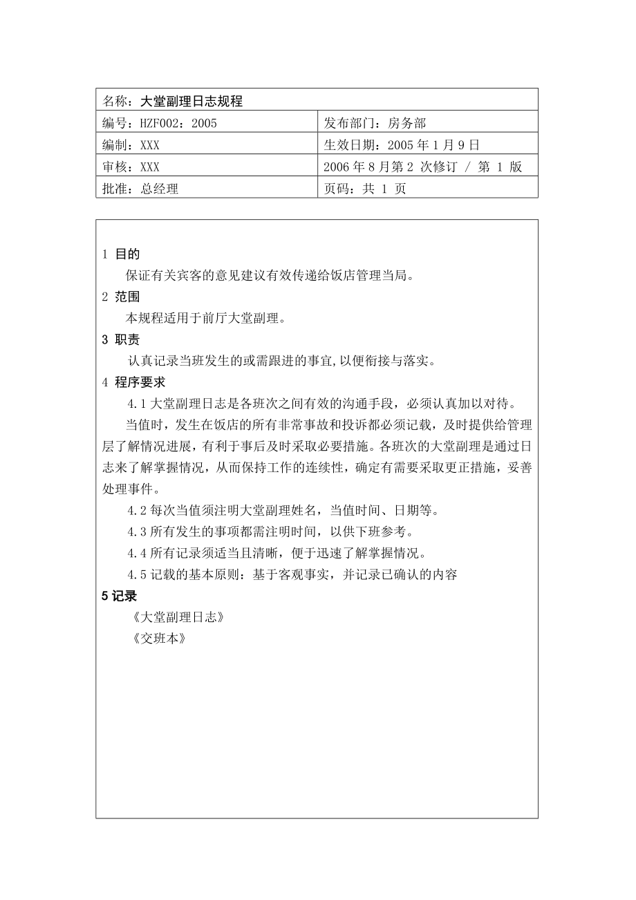 某饭店前厅部服务员工作操作手册.docx_第3页