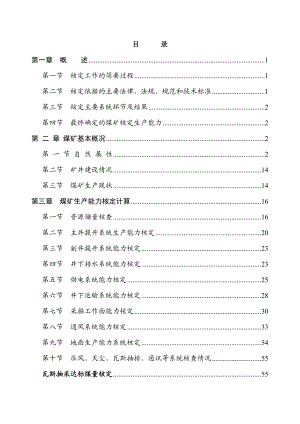 某煤矿公司生产能力核定报告.docx