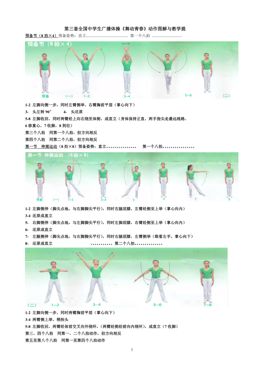 第三套全国中学生广播体操舞动青春图解.docx_第1页