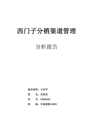 西门子分销渠道管理.docx