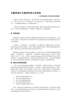 徽淮南矿业集团网络分析案例.docx