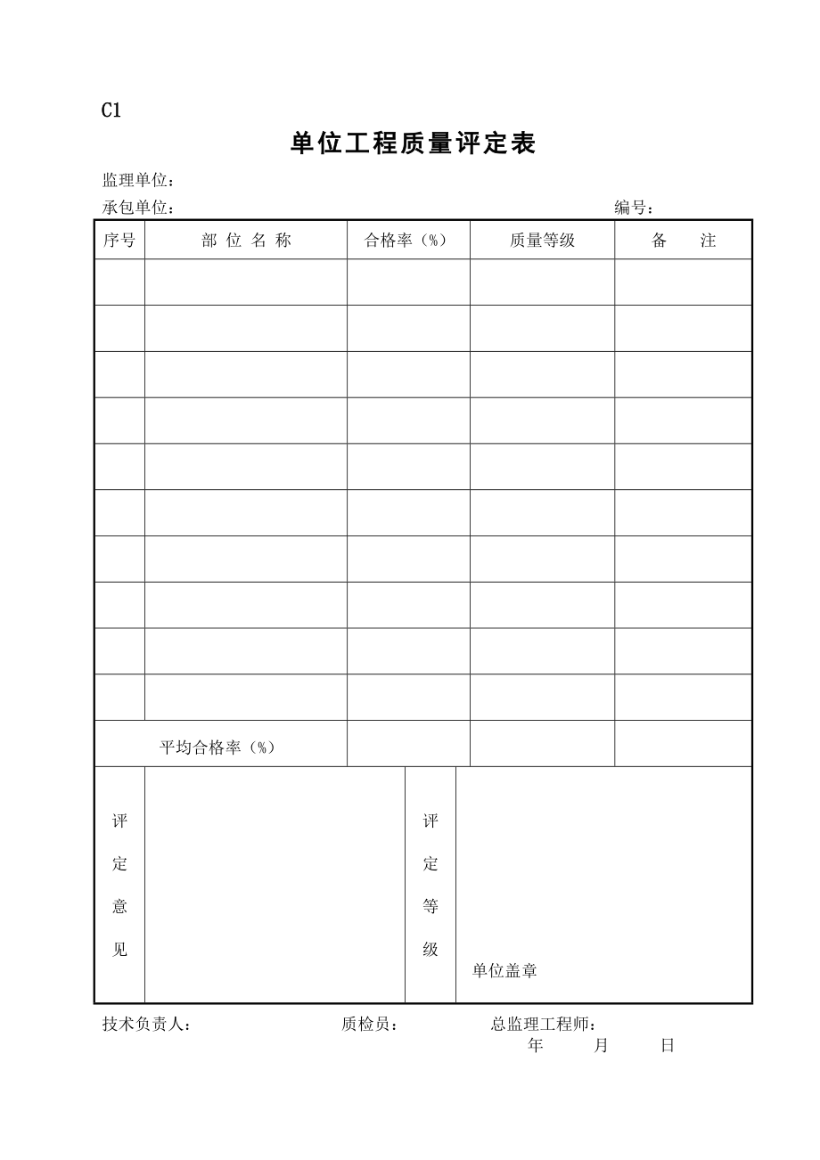 岳阳市市政基础建设质检及验收C表.docx_第1页