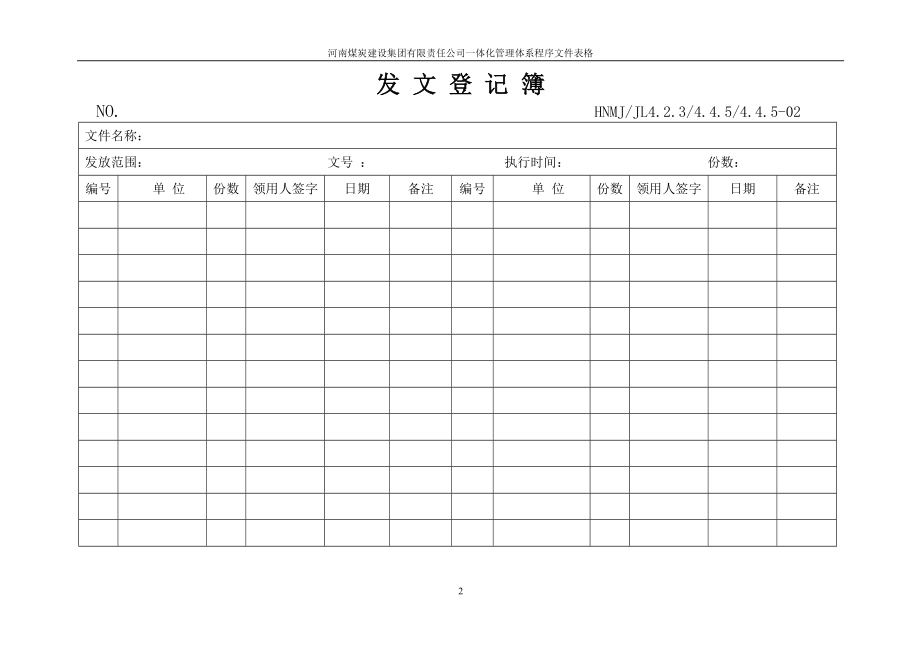 某公司一体化管理体系程序文件表格.docx_第3页