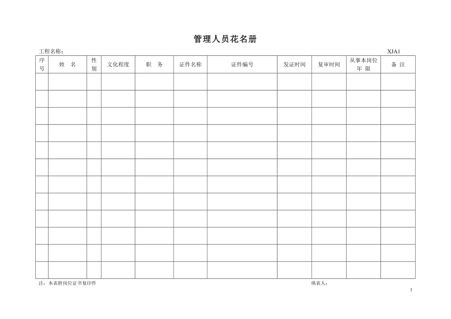 安全内业资料表.docx_第1页