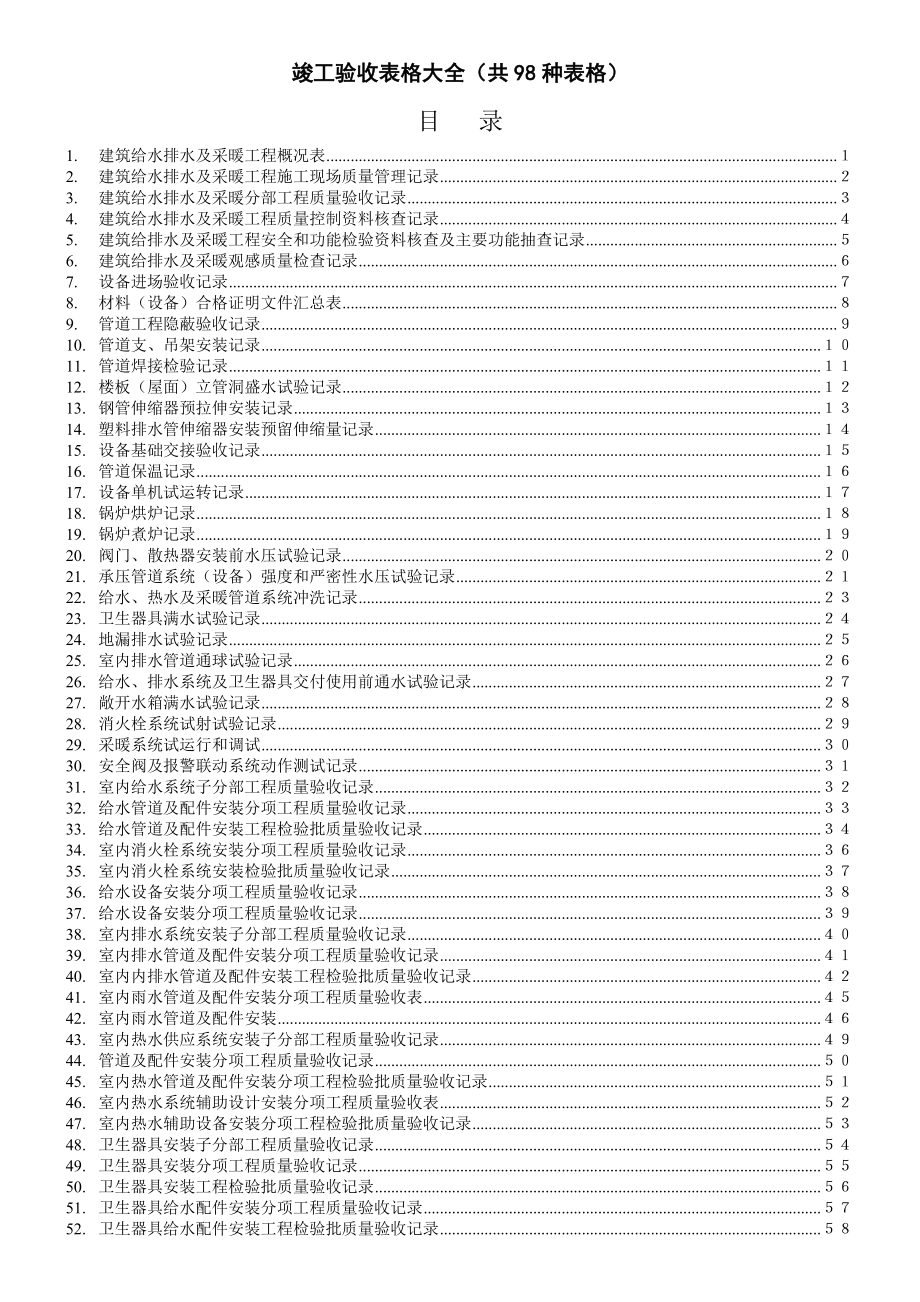 建筑竣工验收表格资料大全(DOC125页).doc_第1页