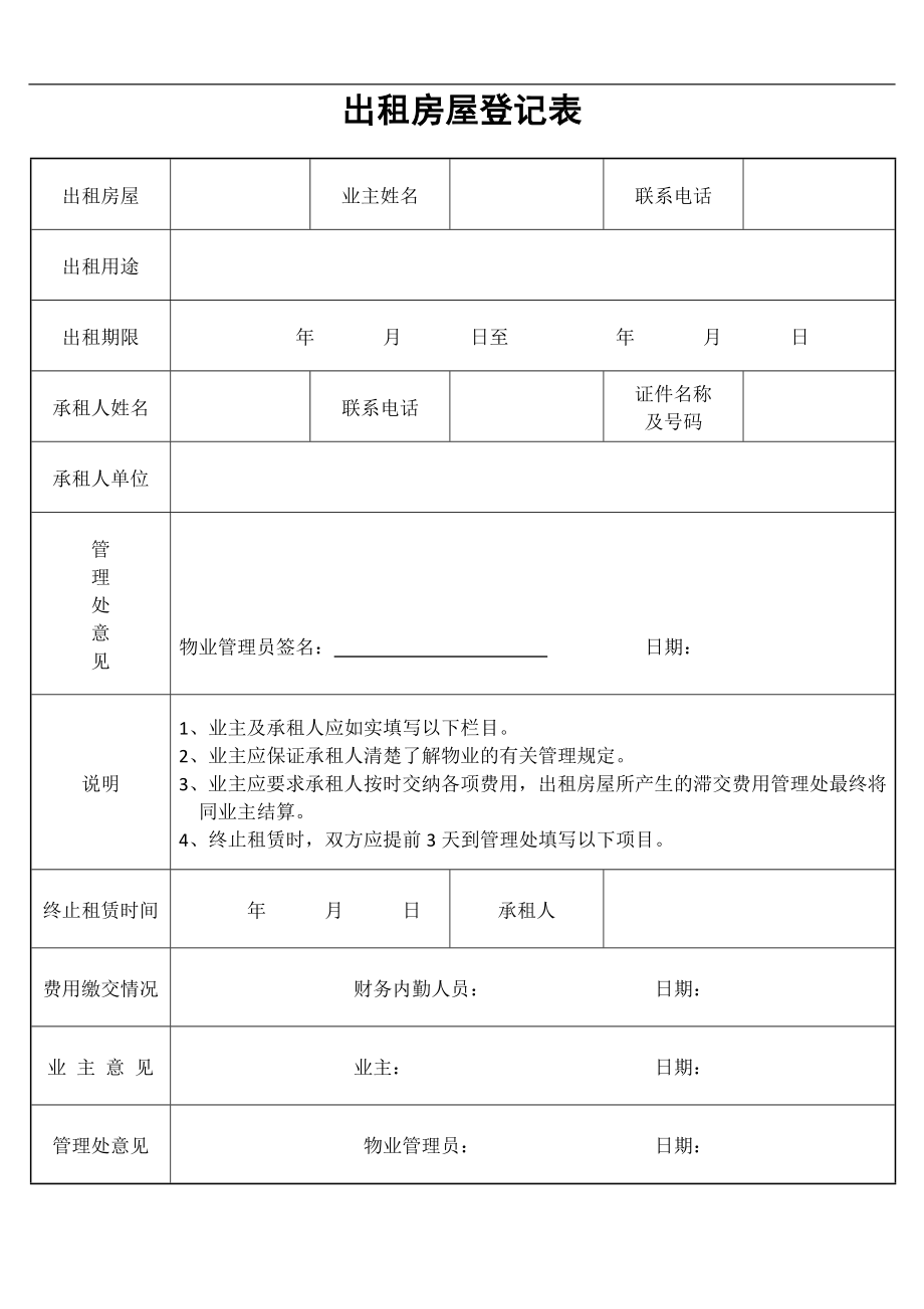 物业管理公司所用表格(DOC93页).doc_第2页