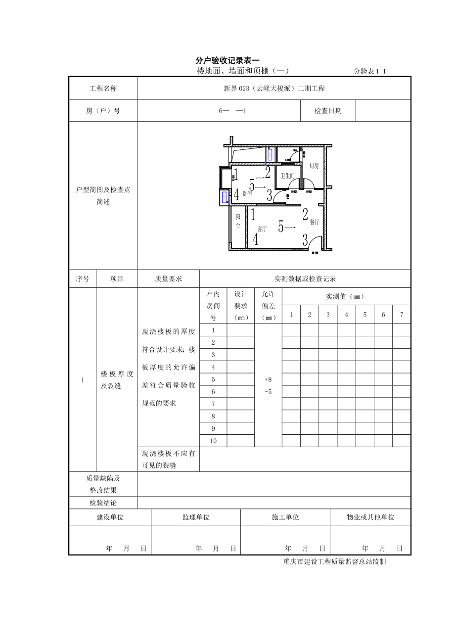 B4分户验收记录表一.docx_第1页