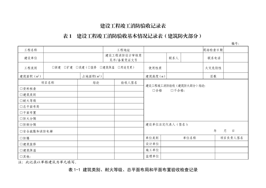 建设工程竣工消防验收记录表(DOC36页).doc_第1页