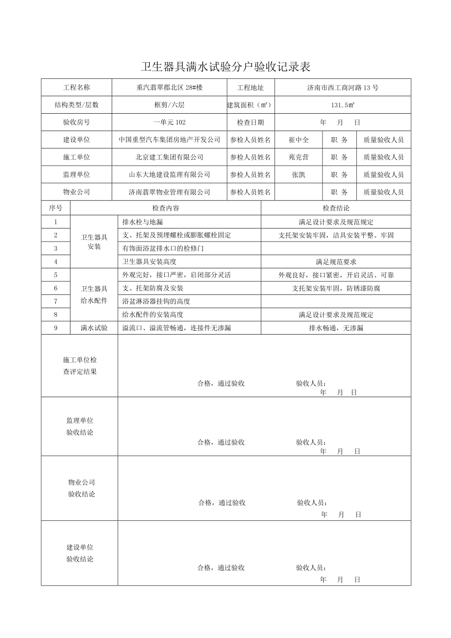 卫生器具满水试验分户验收记录表.docx_第2页