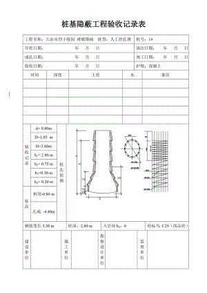 桩基隐蔽工程验收记录表(DOC131页).doc