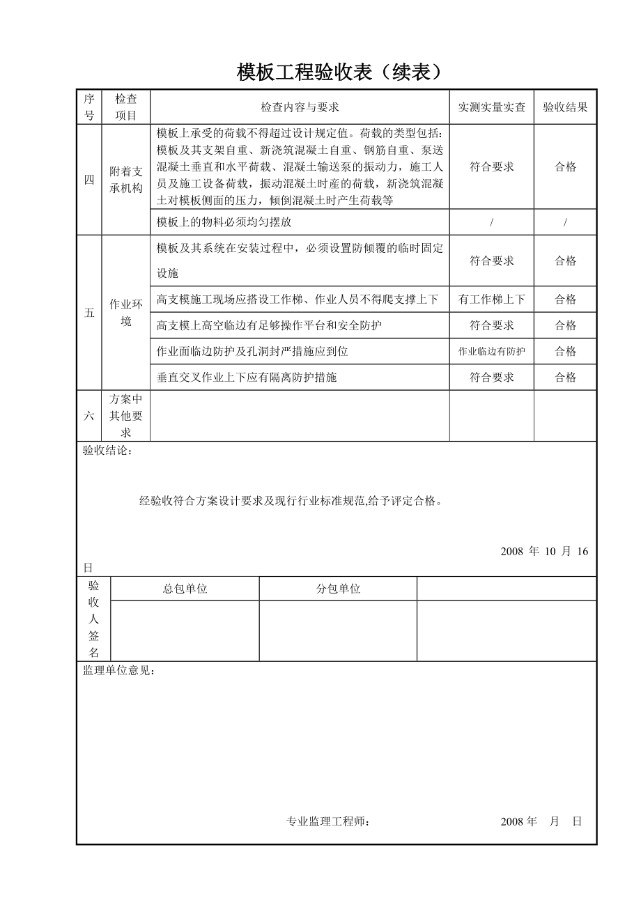 模板工程验收表(DOC10页).doc_第2页