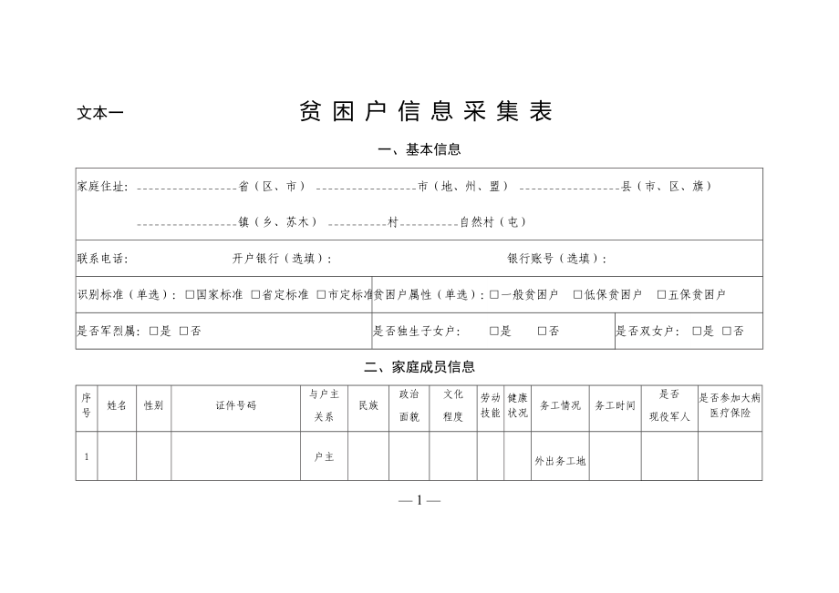 修改版喀喇沁旗年扶贫对象动态管理文本附表.docx_第1页