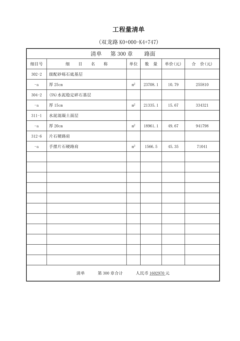 双(桥)龙(桂)通乡公路改建工程工程量清单表(DOC7页).doc_第3页