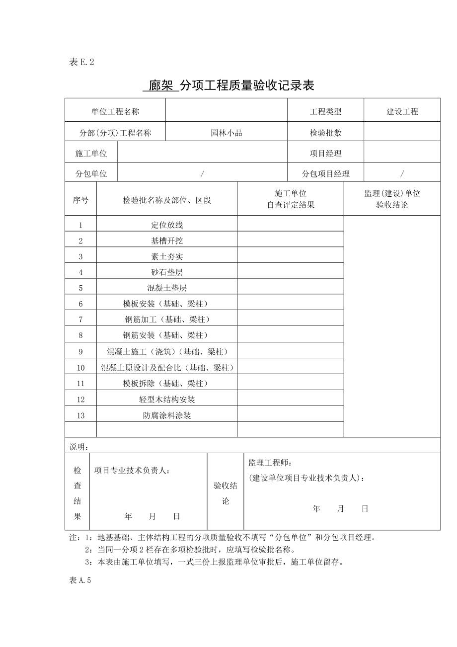 廊架检验批报验及验收记录表(DOC39页).doc_第2页