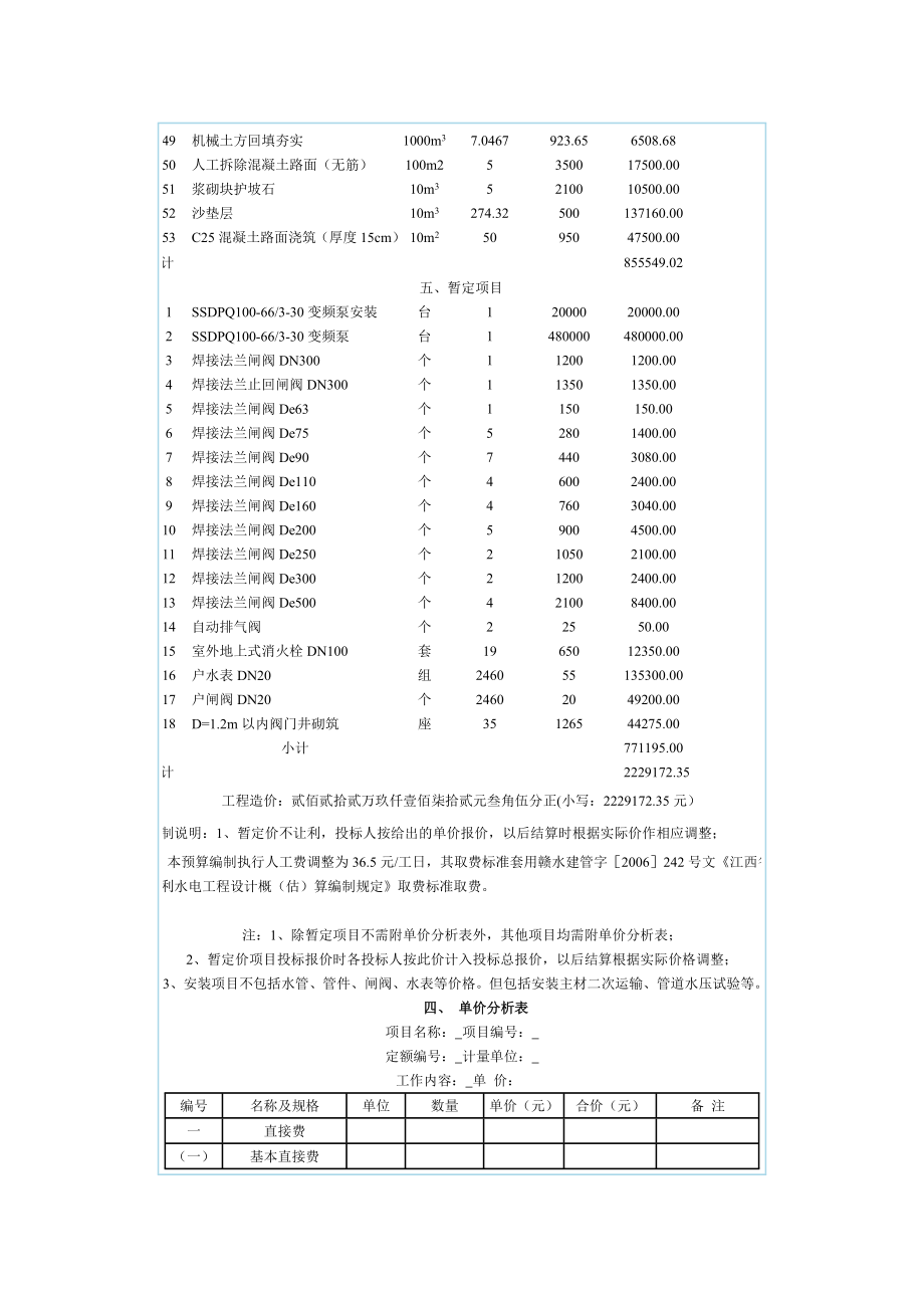 工程量清单计价表答案.docx_第3页