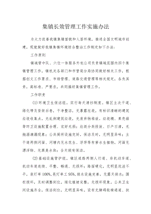 集镇长效管理工作实施办法.docx