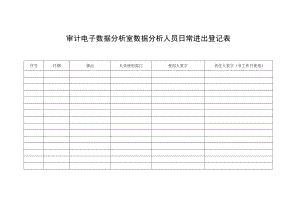 审计电子数据分析室数据分析人员日常进出登记表.docx