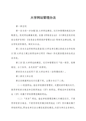 大学网站管理办法.docx