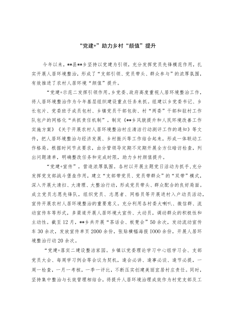 【经验总结】“党建+”助力乡村“颜值”提升.docx_第1页