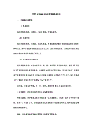 2023年河南省动物疫病强制免疫计划.docx