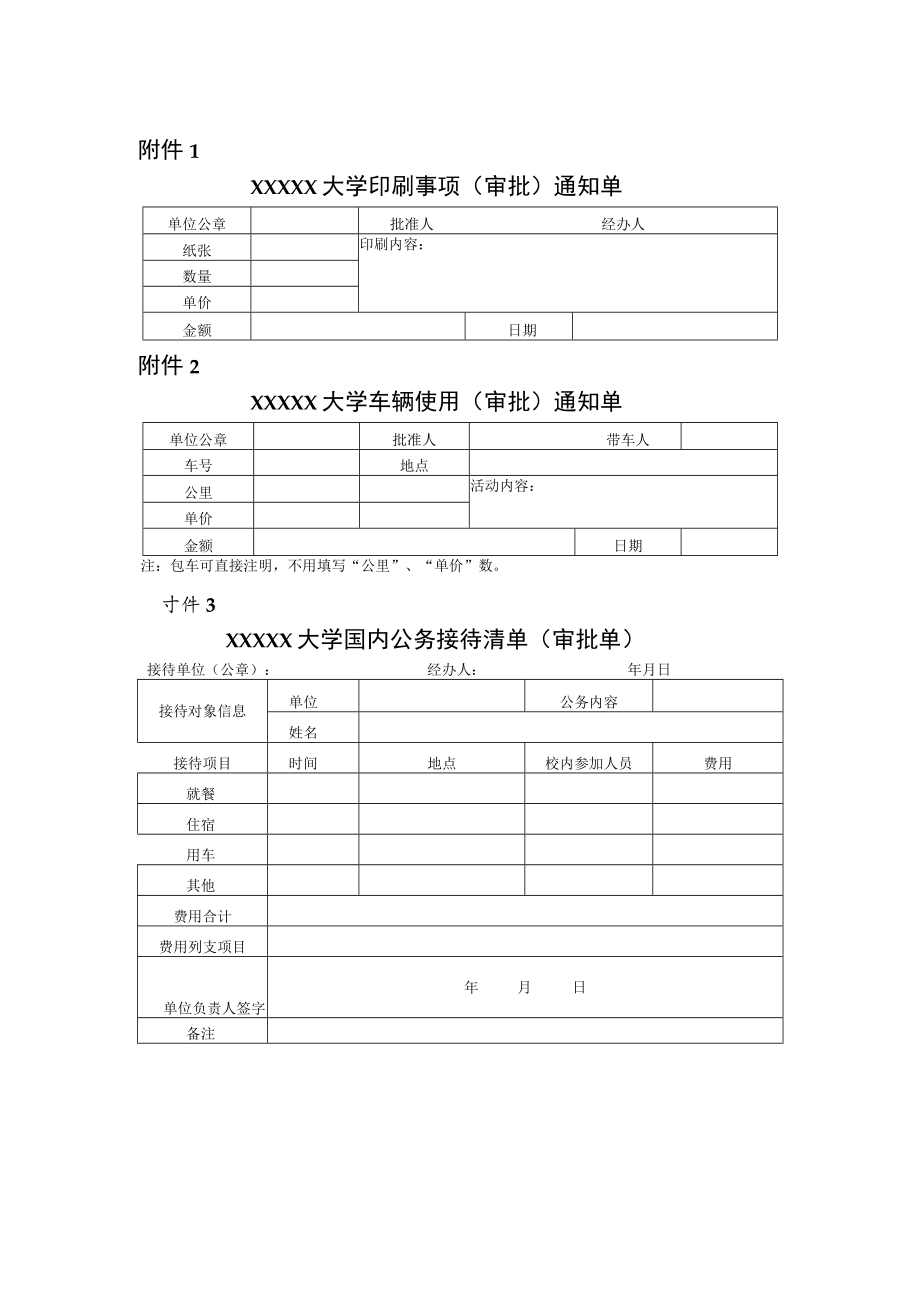 XXXXX大学关于办公用品、印刷费、车辆使用费、公务接待费管理规定.docx_第3页