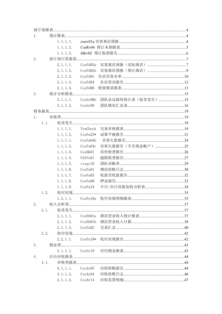 给酒店各部门推荐具体报表（DOC98页）.docx_第1页