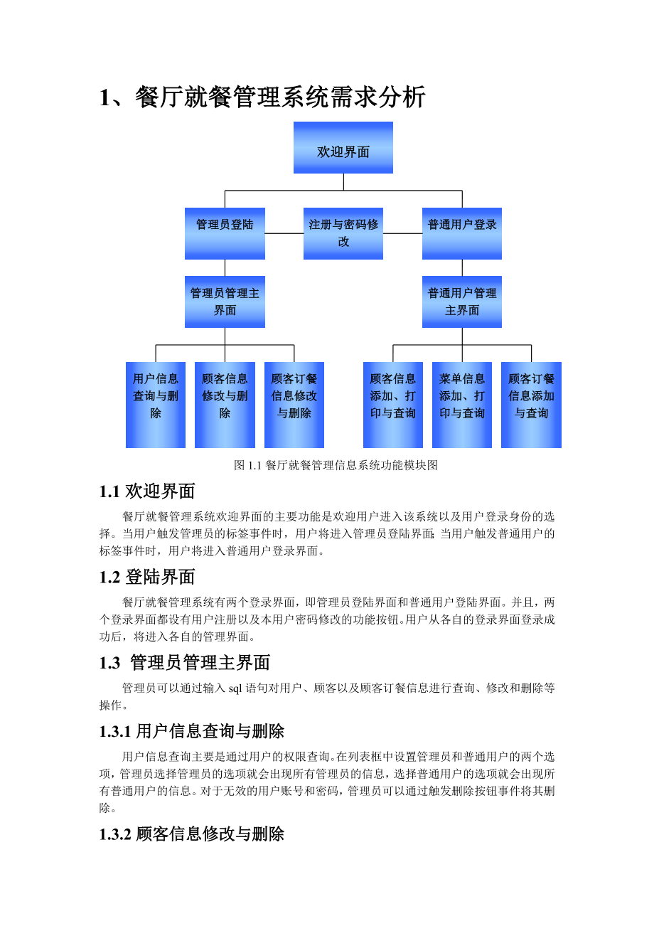 餐饮就餐管理系统设计范本.docx_第3页