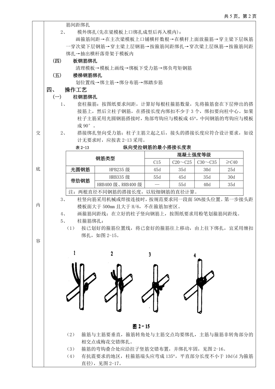 17框架结构钢筋绑扎工程(DOC5页).doc_第2页