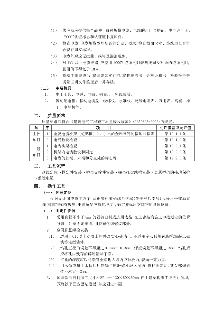 10室内电缆桥架安装工程.docx_第3页