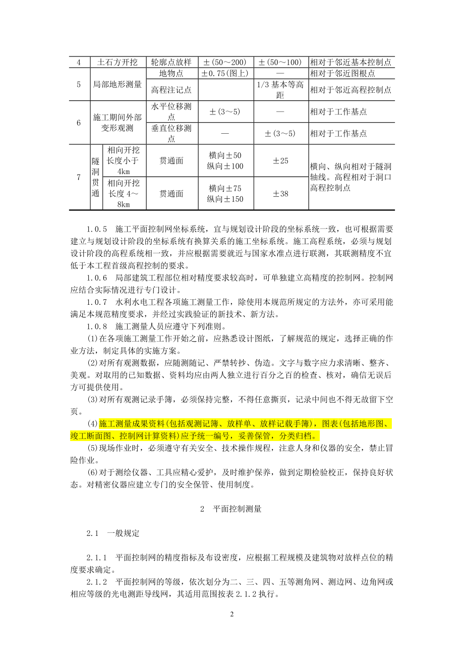 SL52-93水利水电工程施工测量规范.docx_第2页