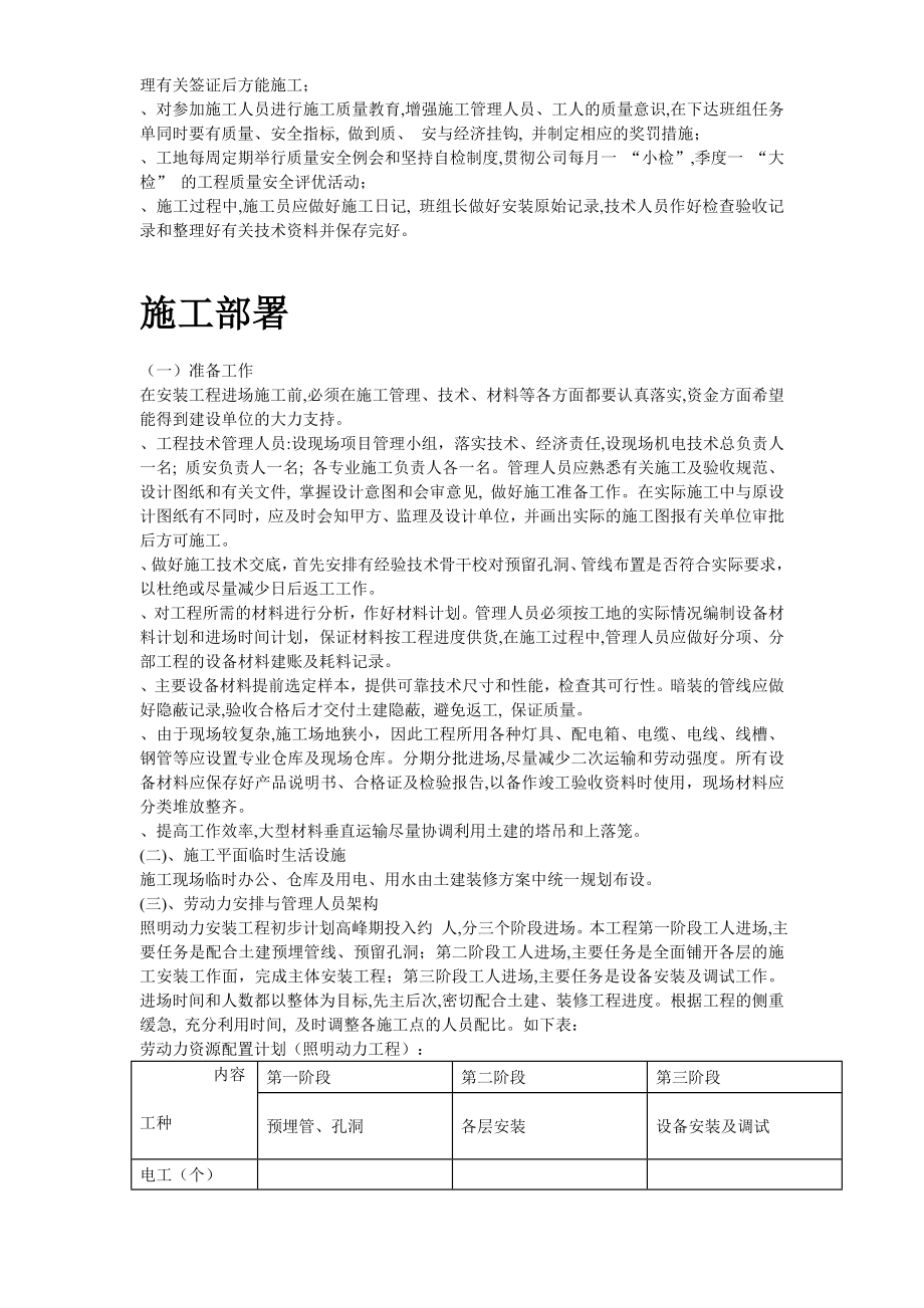 220KV变电站电气照明安装工程施工组织设计方案.docx_第3页