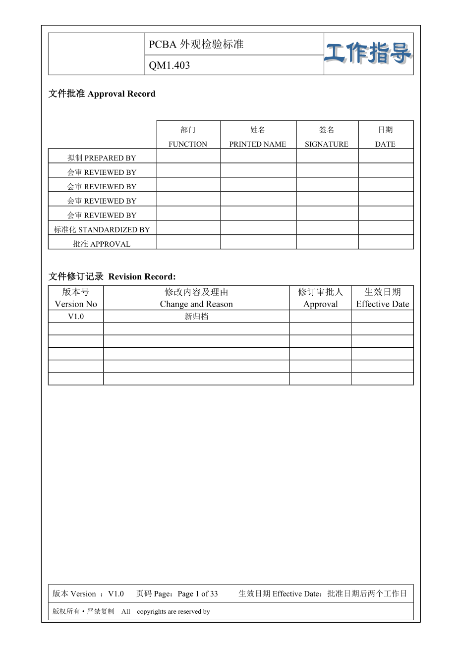 PCBA外观检验标准讲解.docx_第1页