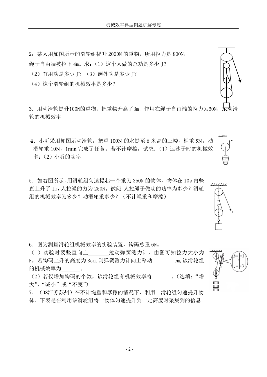 XXXX机械效率典型例题讲解专练.docx_第2页