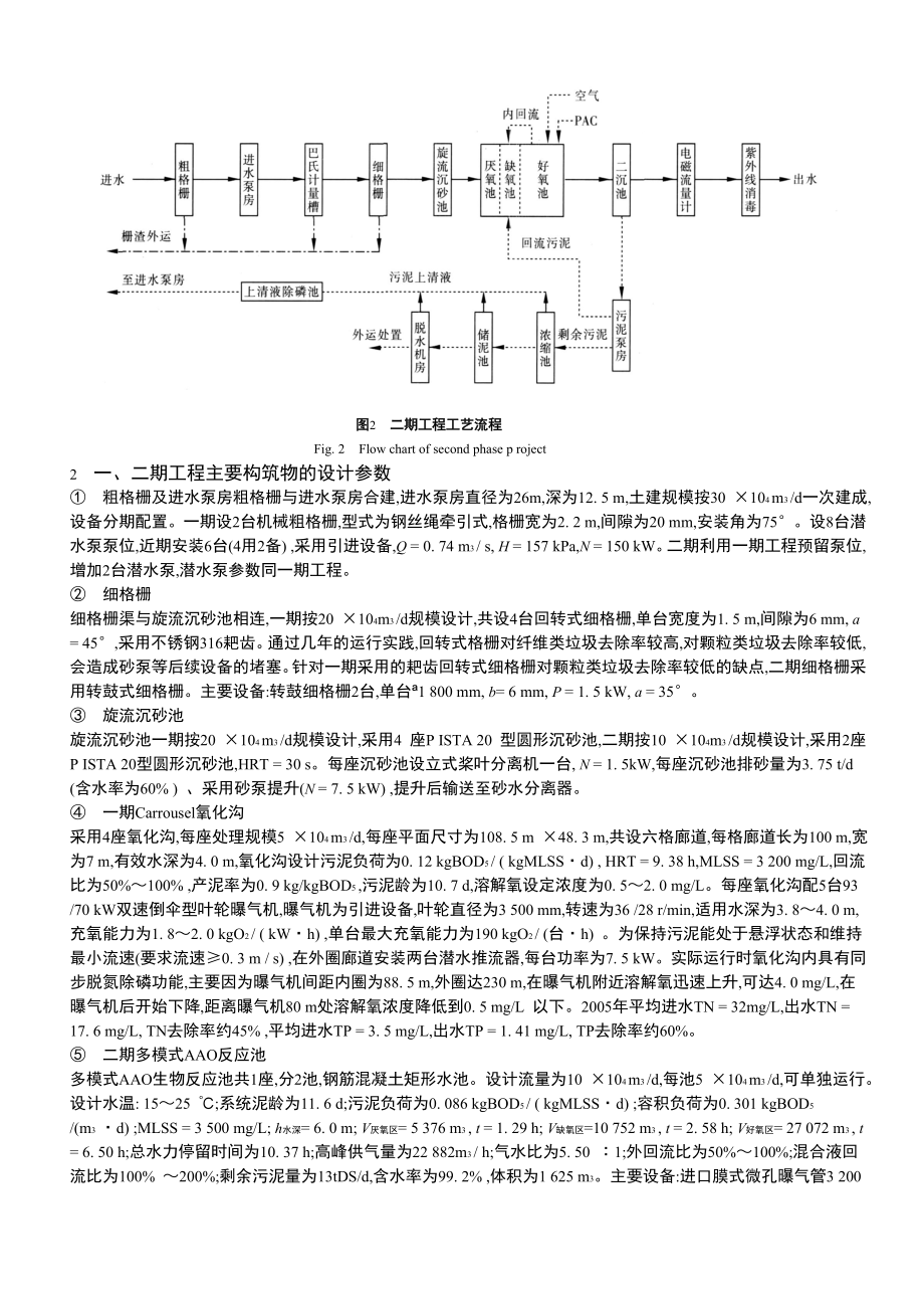 福州市洋里污水处理厂一、二期工程的设计及运行.docx_第3页