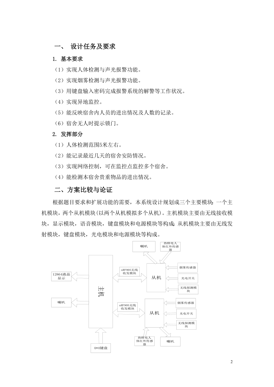 XXXX年山东省电子设计大赛宿舍智能防火防盗系统.docx_第3页