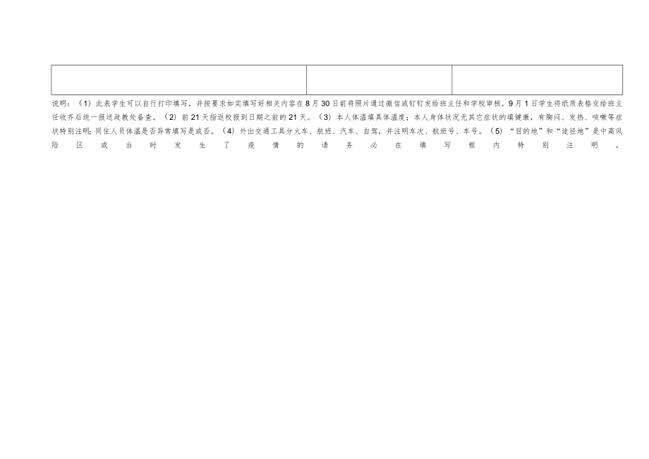 赣州一中2021年秋季学期开学疫情防控学生健康申报表.docx_第2页