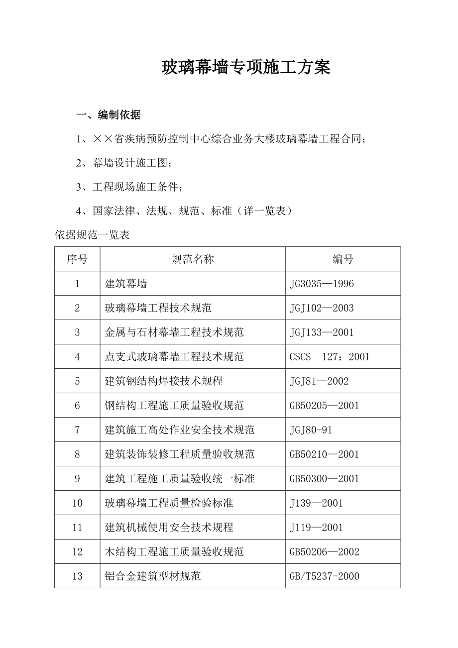 玻璃幕墙工程专项施工方案.doc_第2页