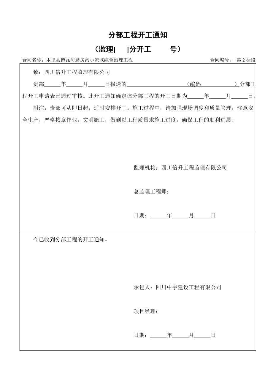 四川某河道综合治理项目堤防工程施工质量检验资料核查表.doc_第1页