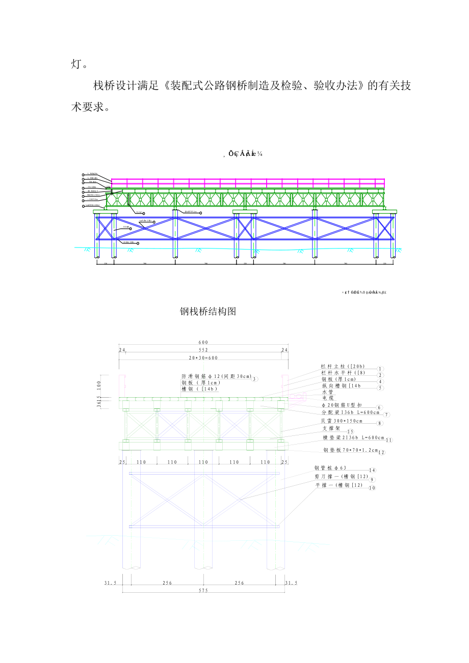 福建某高速公路合同段钢栈桥施工方案(附示意图).doc_第3页