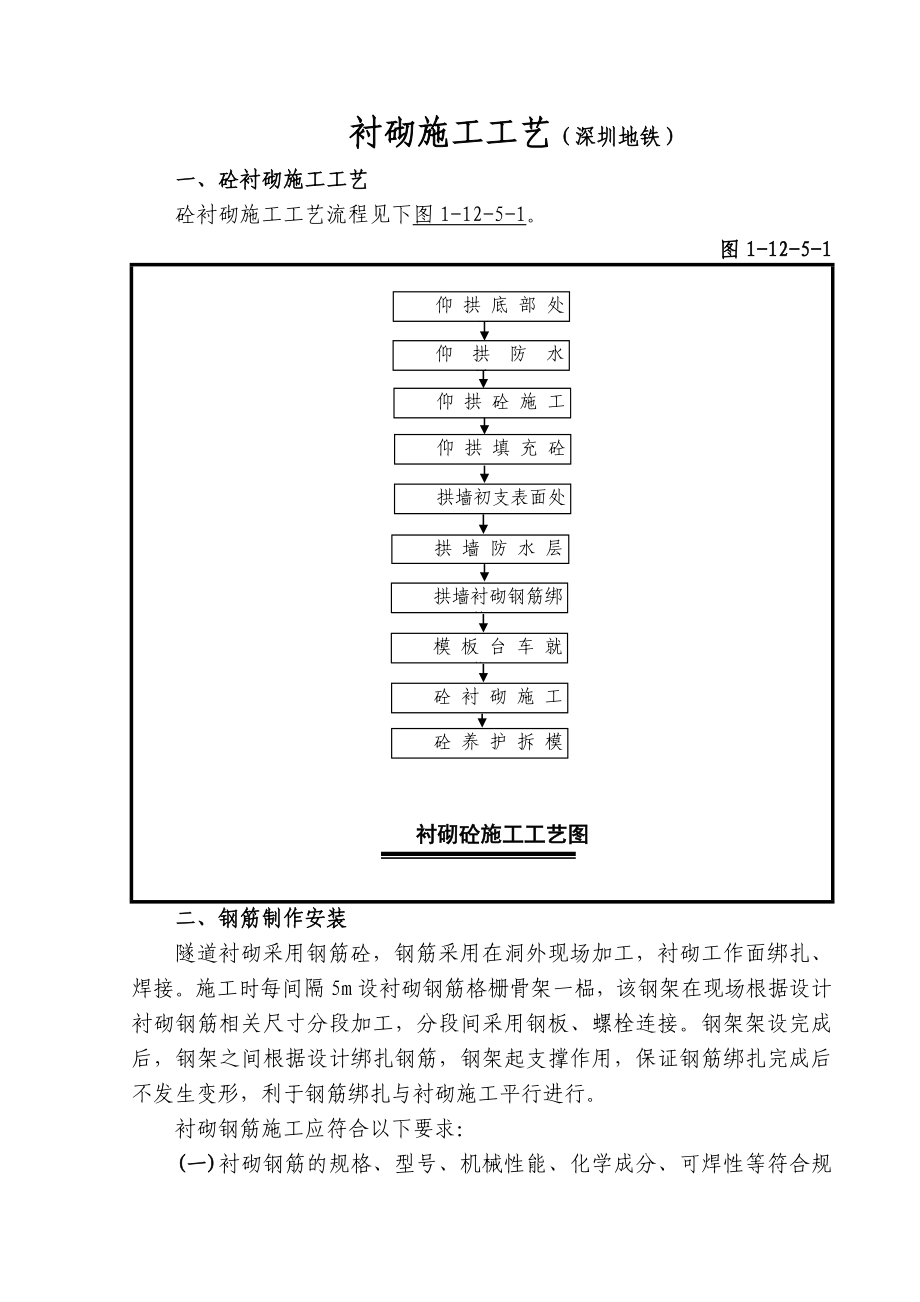 地铁工程混凝土衬砌施工工艺深圳.doc_第1页