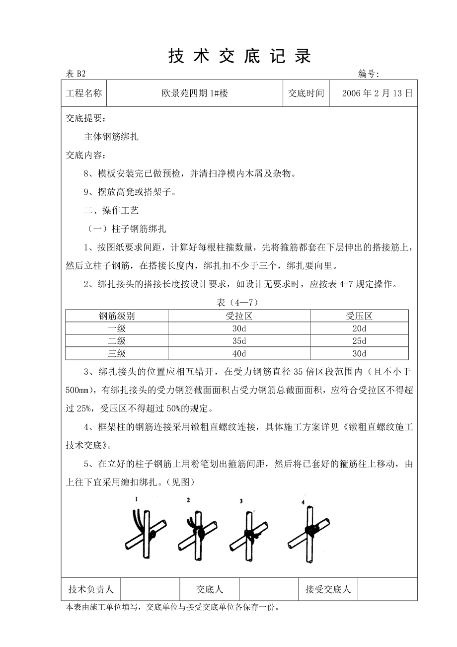 小区工程主体钢筋绑扎技术交底（内容详细）.doc_第2页