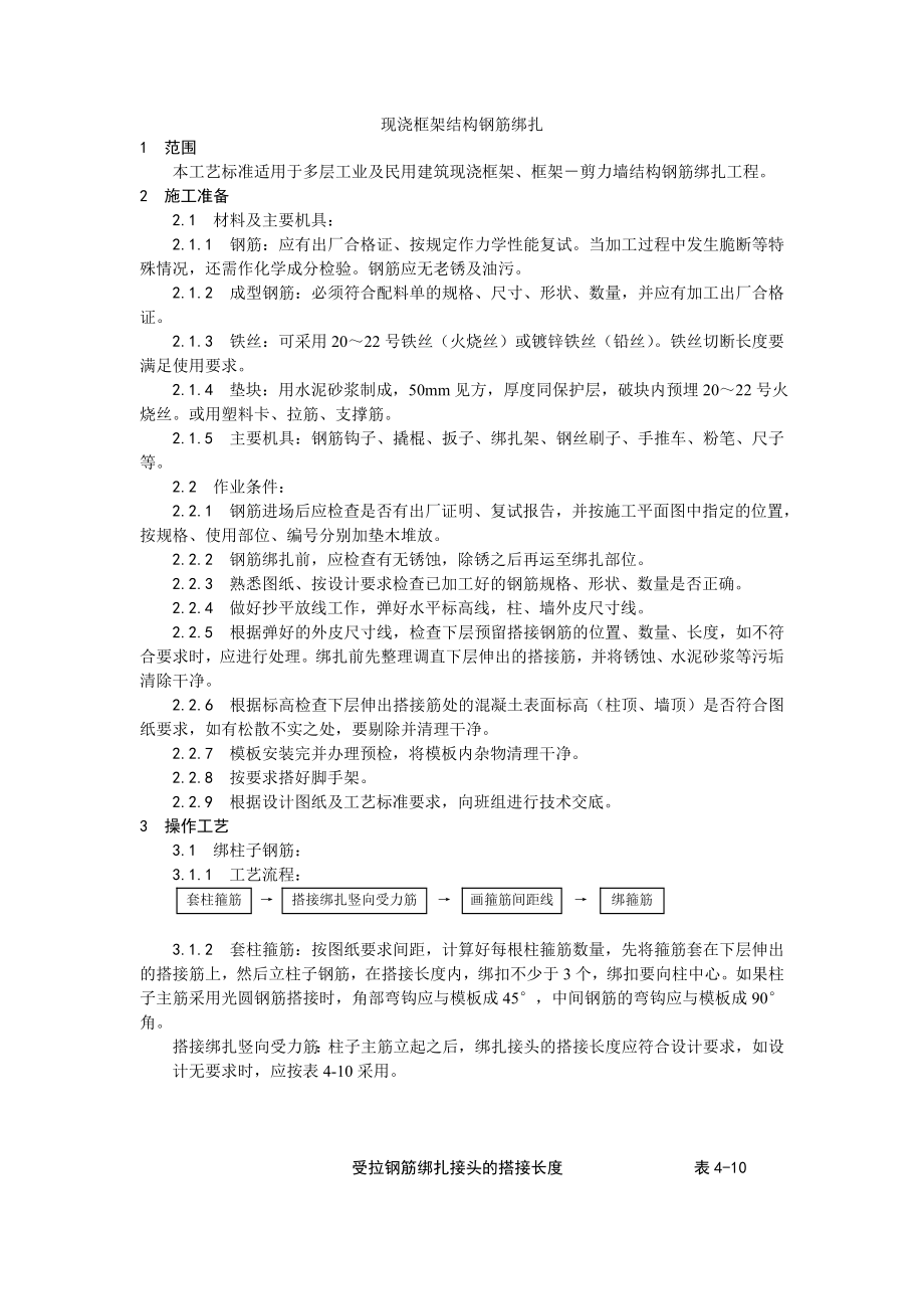 现浇框架结构钢筋绑扎工艺.doc_第1页