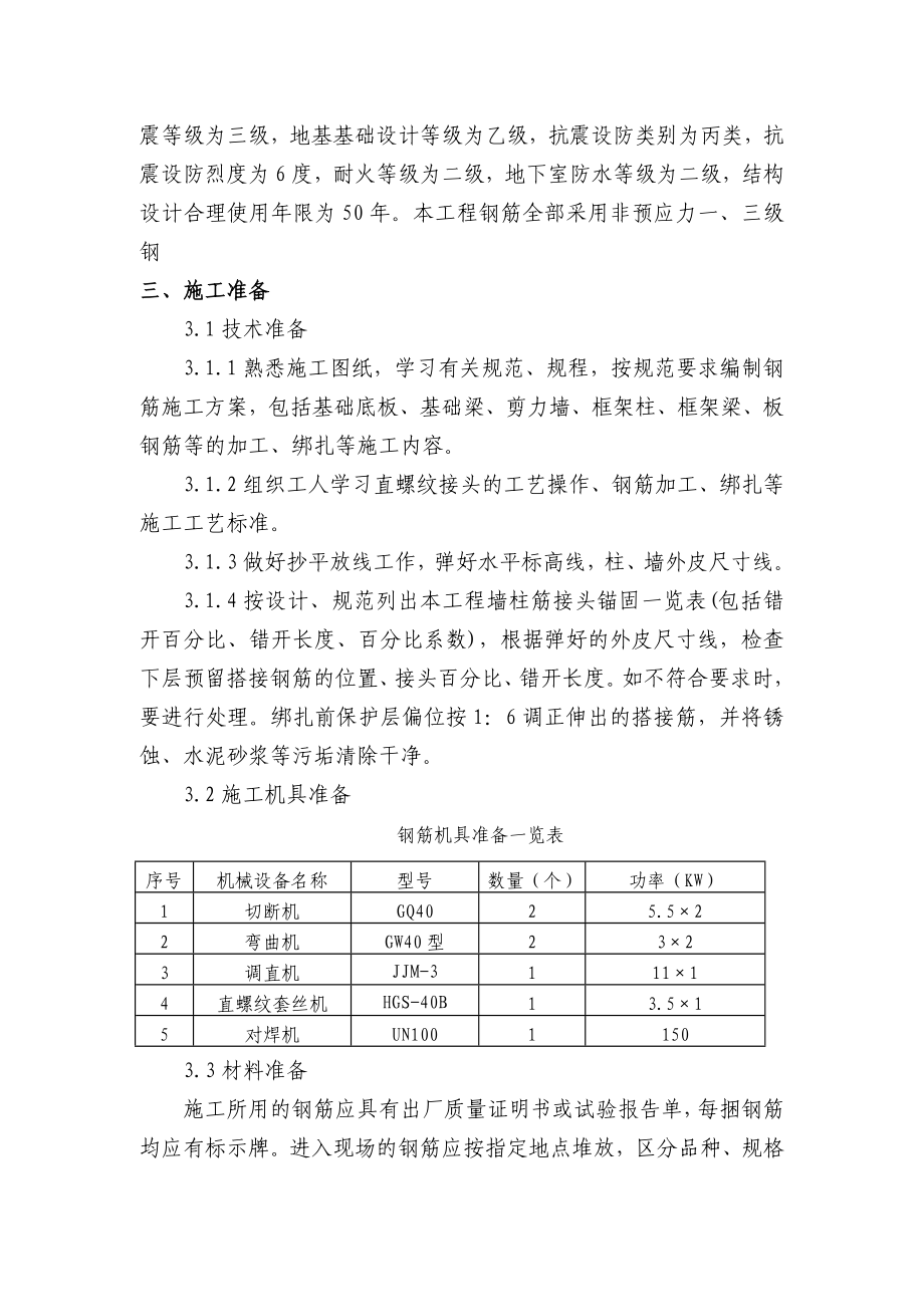 山东多层框架教学楼及报告厅钢筋工程施工方案.doc_第3页