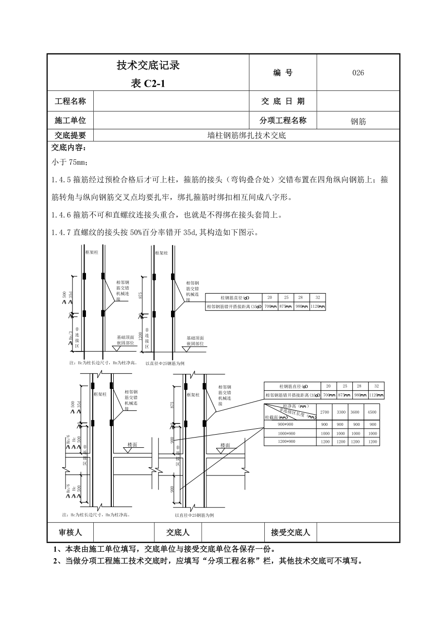 住宅楼墙柱钢筋绑扎技术交底.doc_第3页