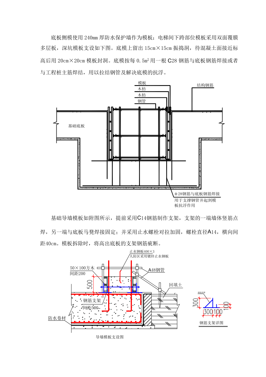 大厦地下室模板加工及安装技术交底(节点图详细).doc_第2页