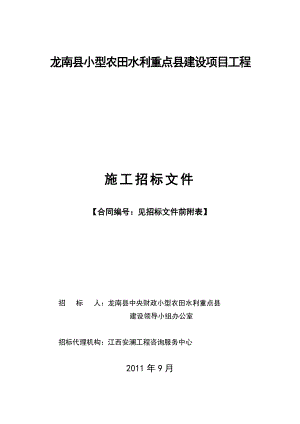 某小型农田水利建设共工程招标文件.doc