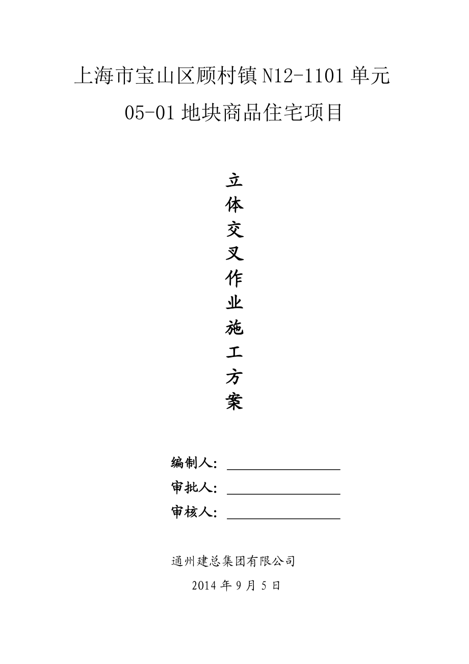 某工程立体交叉安全专项施工方案.doc_第1页