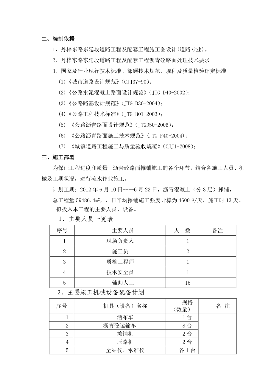 深圳丹梓东路东延段沥青混凝土路面施工方案.doc_第2页